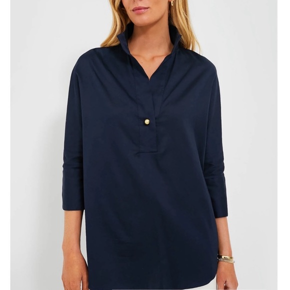 TUCKERNUCK Navy Willow Blouse - Picture 1 of 12